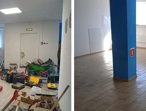 Генеральная уборка АО НПФ Диполь 13.04.2026 05 до и после